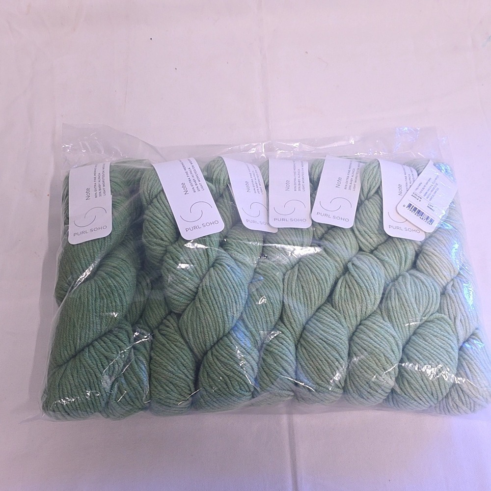 Purl Soho Note Yarn 9 50g Skeins Apple 1-9 Green Merino Alpaca DK Light Worsted
